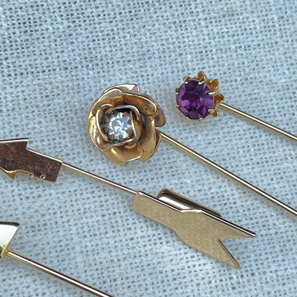 6 antique stick pins - Picture 2 of 5